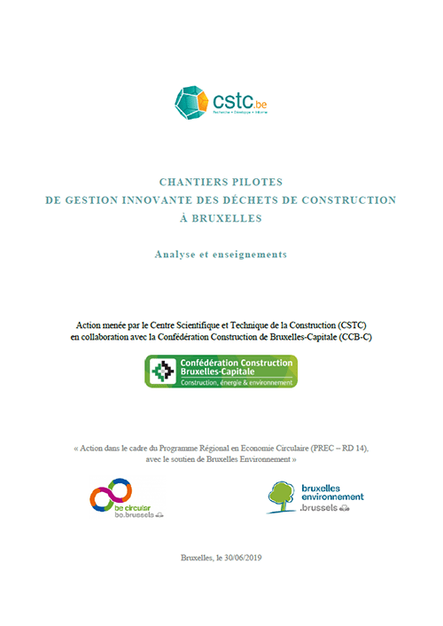Rapport chantiers pilotes Rapport chantiers pilotes